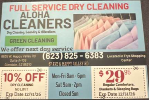 Aloha Cleaners Dry Cleaners Offer